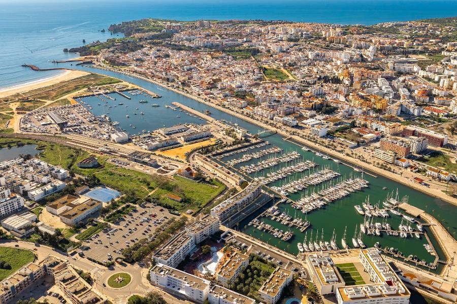 Arial image of Marina de Lagos, Portugal